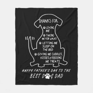 Happy Vatertag Hund Vater Fleecedecke