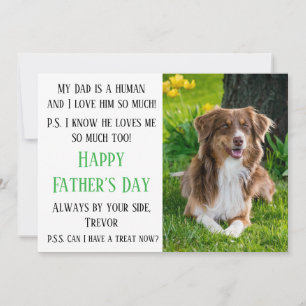 Happy Vatertag Hund Vater individuell anpassbare K Feiertagskarte