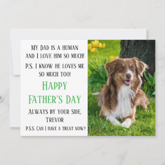 Happy Vatertag Hund Vater individuell anpassbare K Feiertagskarte