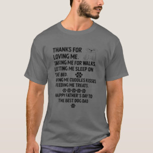 Happy Vatertag Hund Vater von Tochter und Sohn F T-Shirt