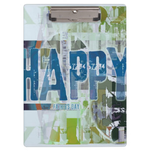 Happy Vatertag I Liebe mein Vater Zwischenablage 6 Klemmbrett