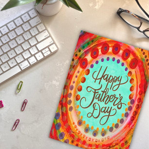 Happy Vatertag Inspirivity Colorful Modern Karte