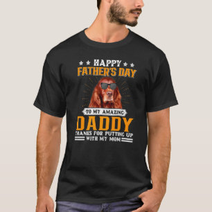 Happy Vatertag Irish Setter Hund Vater für Männer T-Shirt
