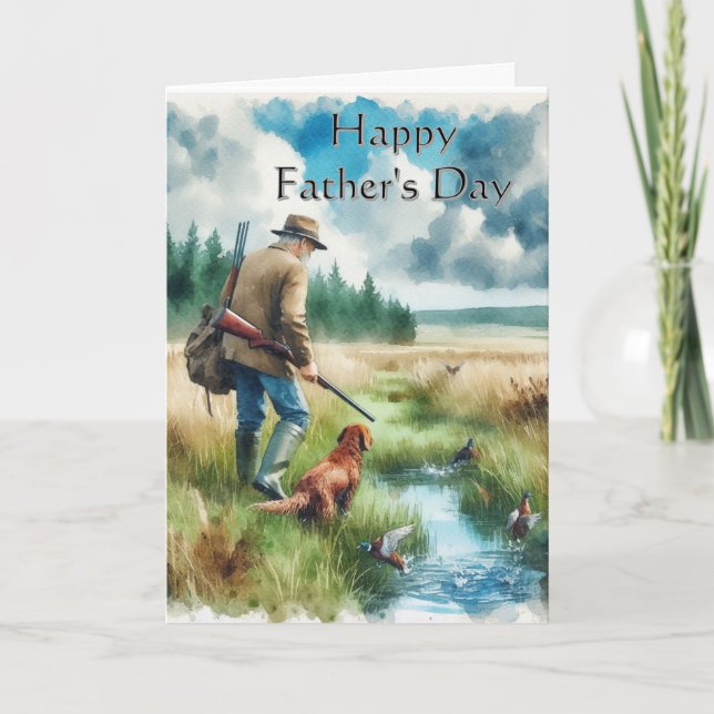 Happy Vatertag Jagen Grußkarte Karte (Vorderseite)