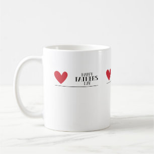 Happy Vatertag Liebe Herz Kunst Print Kaffeetasse