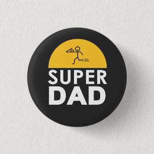 Happy Vatertag Modernes Design "SUPER VATER" Button