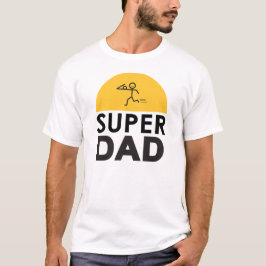 Happy Vatertag Modernes Design "SUPER VATER" T-Shirt