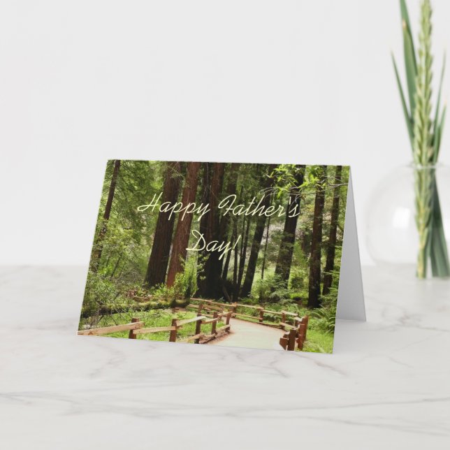 Happy Vatertag Muir Woods Path Card Karte (Vorderseite)