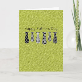 HAPPY VATERTAG Neck Tie Green Denim Fun Karte