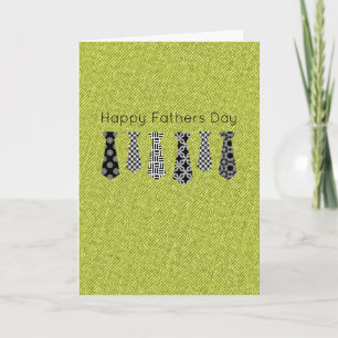 HAPPY VATERTAG Neck Tie Green Denim Fun Karte