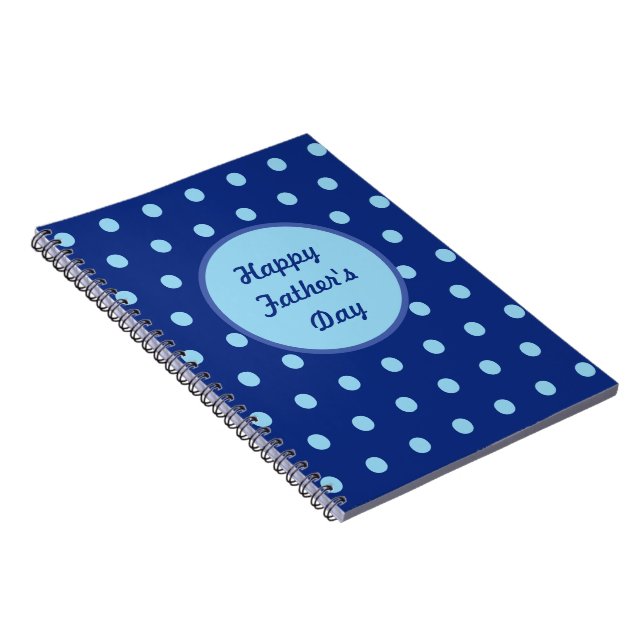 Happy Vatertag Notebook (Navy & Soft Blue) Notizblock (Rechte Seite)