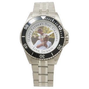 Happy Vatertag Opa Custom Foto Geschenk Armbanduhr