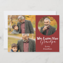 Happy Vatertag, Opa drei Foto Feiertagskarte