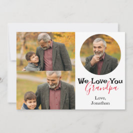 Happy Vatertag, Opa drei Foto Feiertagskarte