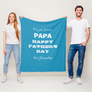 Happy Vatertag Papa Script Familie nennt Chic Fleecedecke