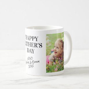 Happy Vatertag Personalisiertes Foto und Namen Kaffeetasse