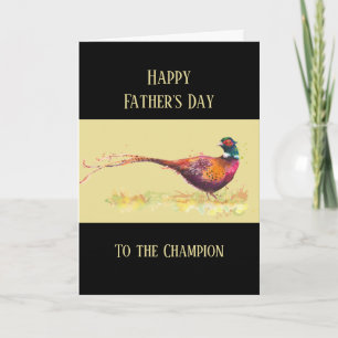 Happy Vatertag Pheasant Game Bird Karte