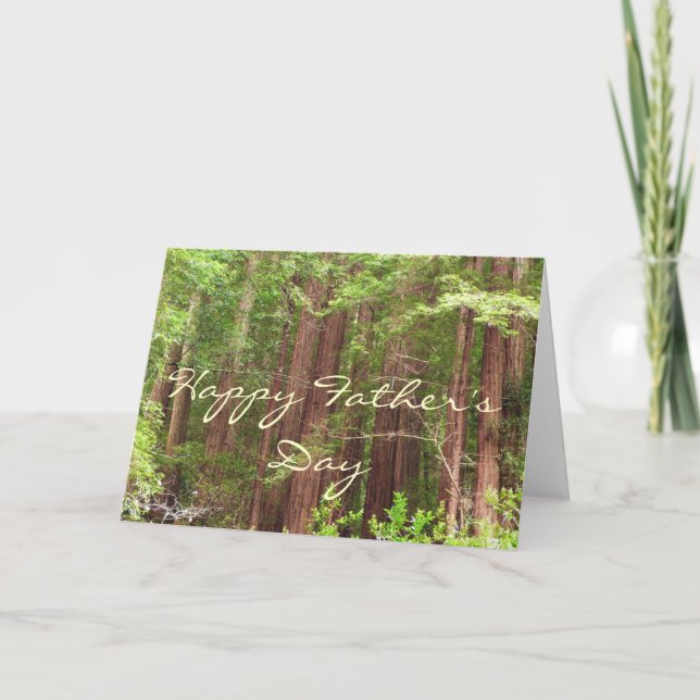 Happy Vatertag Redwood Trees Card Karte (Vorderseite)