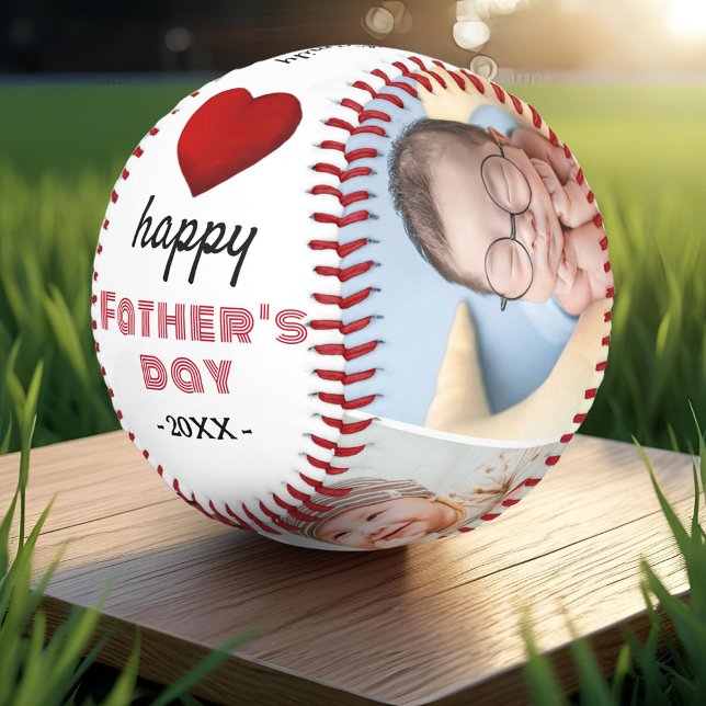 Happy Vatertag Rotes Herz 4 FotoCollage Baseball (Von Creator hochgeladen)