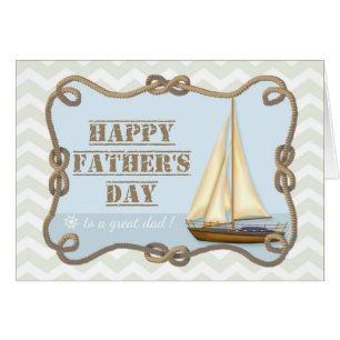 Happy Vatertag - Segelboot und Seil