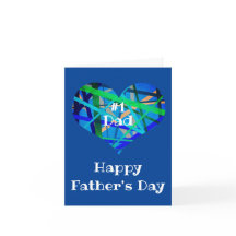 Happy Vatertag Shades of Blue Heart Card