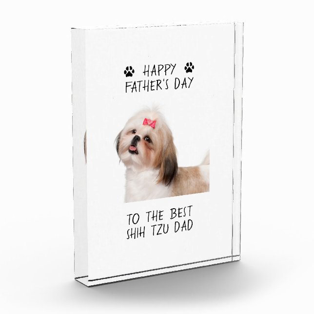 Happy Vatertag Shih Tzu Vater Custom Foto (Links)