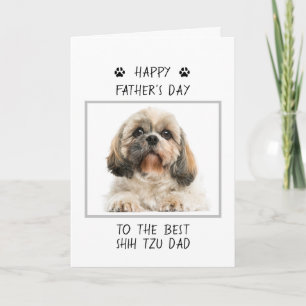 Happy Vatertag Shih Tzu Vater Foto Funny Karte