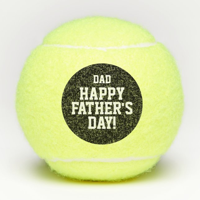 Happy Vatertag Tennisbälle Geschenk mit Namen (Vorderseite)