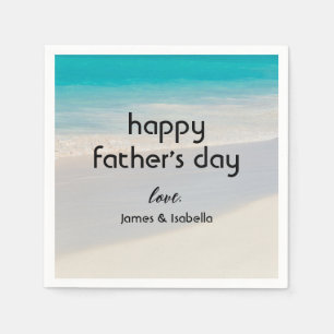 "Happy Vatertag" Typografie Beach Paper Napkin Serviette