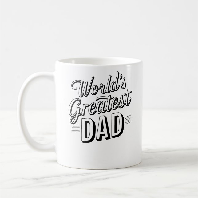 Happy Vatertag, typografische Tasse (Links)