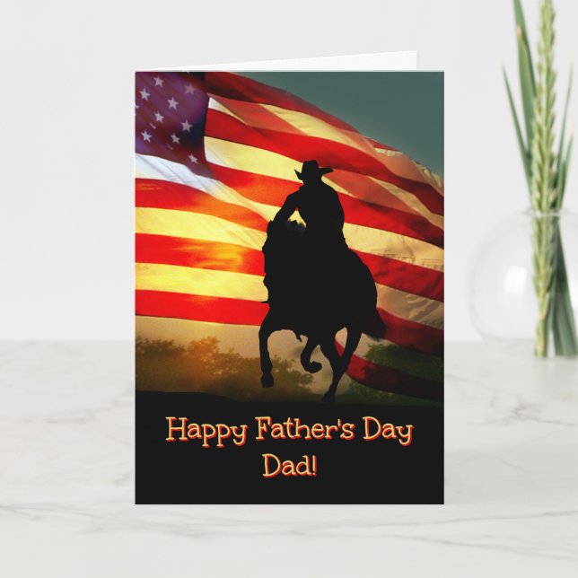 Happy Vatertag Vater Card, Cowboy Country Cards Karte (Vorderseite)