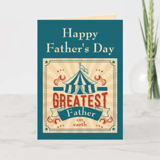 Happy Vatertag Vater Circus Affen Funny Karte