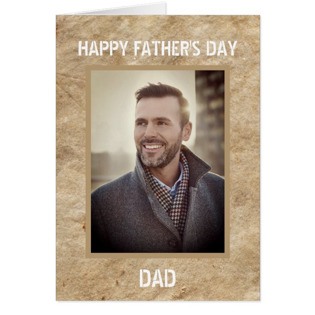 Happy Vatertag Vater Foto Custom Card (Vorne)