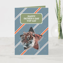 Happy Vatertag Vater Funny Cool Tiger Card Karte