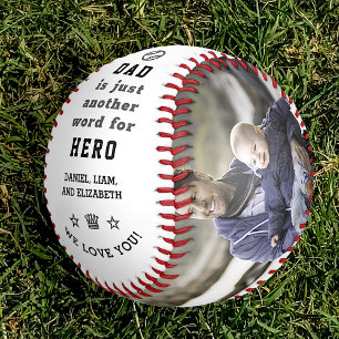 Happy Vatertag Vater Hero FotoCollage + Namen Baseball