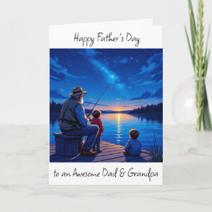 Happy Vatertag Vater und Opa Karte