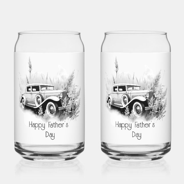 Happy Vatertag Vintage Betreuung Dosenglas (Vorderseite)