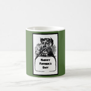 Happy Vatertag Vintages Retro Zeichnend Kaffeetasse