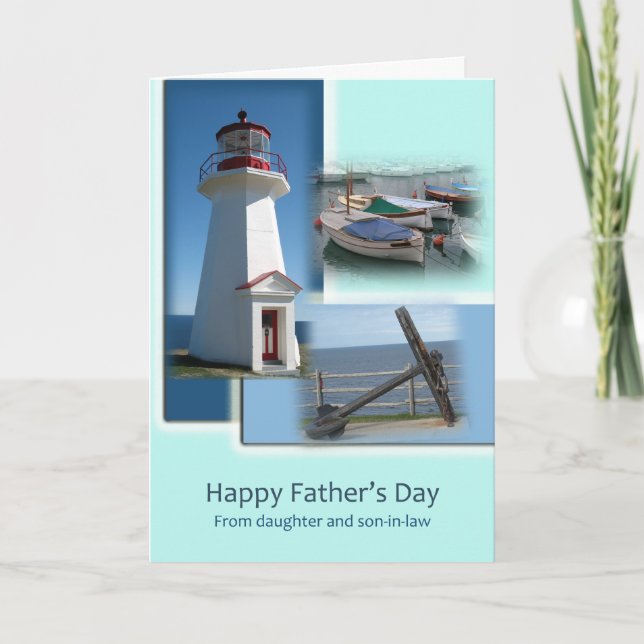 Happy Vatertag - Von Tochter und Schwiegersohn Karte (Vorderseite)