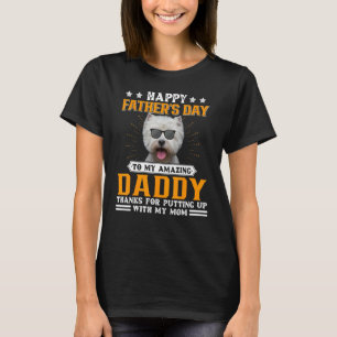 Happy Vatertag Westie Hund Vater für Männer T-Shirt