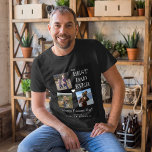 Happy Vathers Day 3 Foto Collage Papa T-Shirt<br><div class="desc">Kühne Typografie Kinder Familie Foto Collage Schwarz-Weiß-T - Shirt Vorlage personalisiert mit Ihren 3 Fotos und Ihr Text. könnte ein tolles Sake-Geschenk für Papa zum Vatertag, Geburtstag, Weihnachten oder für jede andere Gelegenheit sein. Bitte beachten Sie, dass die Textfarbe geändert werden kann. Um es zu ändern, wählen Sie im Menü...</div>