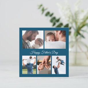 Happy Vathers Day 5 Foto Collage Einladung