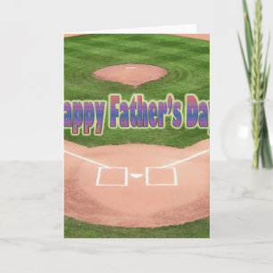 Happy Vathers Day Baseball Karte