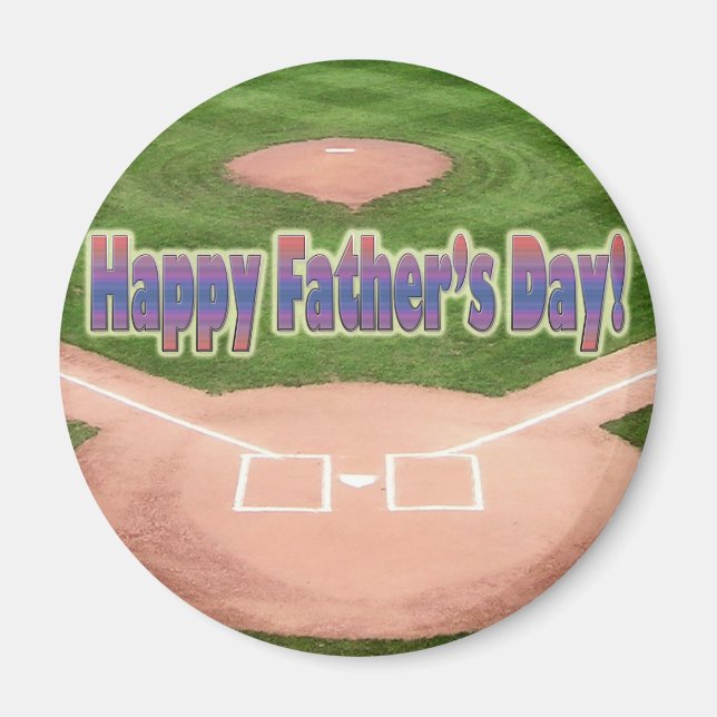 Happy Vathers Day Baseball Magnet (Vorne)