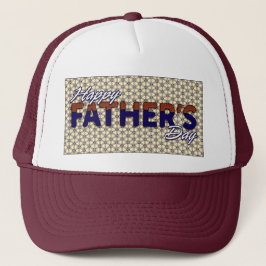 Happy Vathers Day Burgundy und White Trucker Hat Truckerkappe