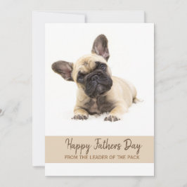 Happy Vathers Day Custom French Bulldog Foto Feiertagskarte