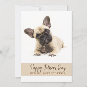 Happy Vathers Day Custom French Bulldog Foto Feiertagskarte