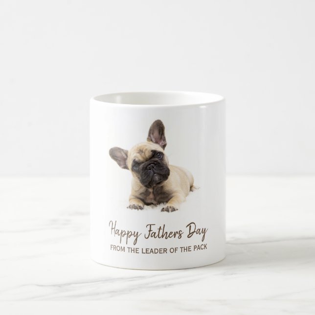 Happy Vathers Day Custom French Bulldog Kaffeetasse (Mittel)