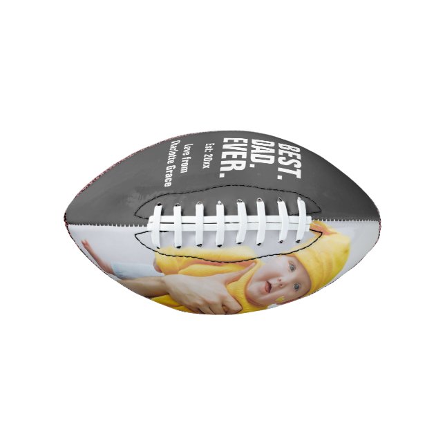 Happy Vathers Day Foto und Text Best Vater je Football (Vorderseite)