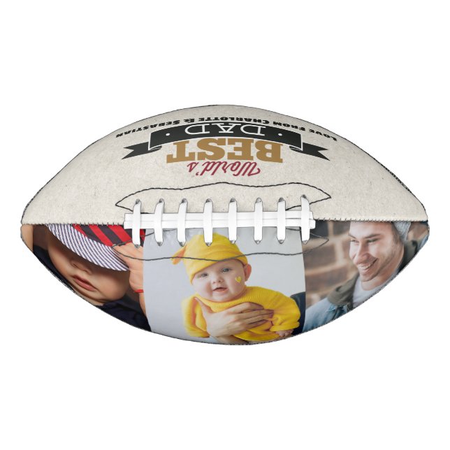 Happy Vathers Day Foto Welten Der beste Vater Football (Vorderseite)